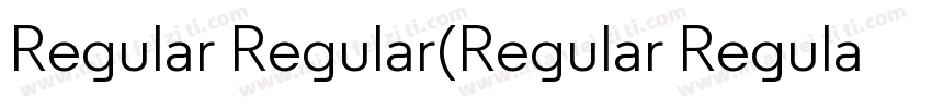 Regular Regular(Regular Regular)字体转换